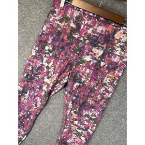 Lululemon Fast & Free Womens Size 14 Abstract Print Leggings Yoga Pants Athletic